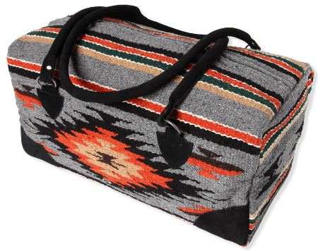 Southwest Grey /Orange Weekender Bag