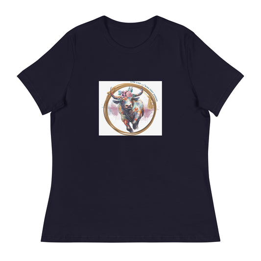 Live Life Ride Fast Horses - Women's Relaxed T-Shirt